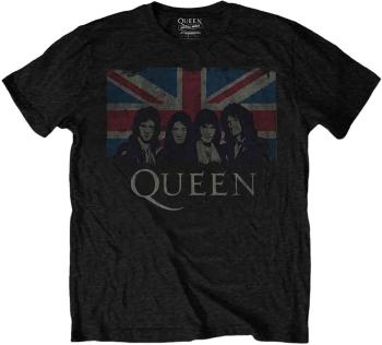 Queen Tričko Vintage Union Jack Unisex Black 2XL