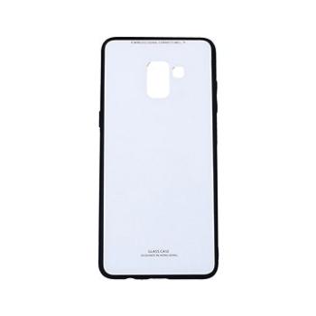 TopQ GLASS Samsung A8 Plus 2018 pevné bílé 34623 (Sun-34623)