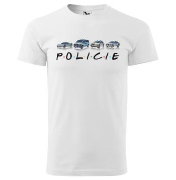 Tričko Policie (Velikost: XS, Typ: pro muže, Barva trička: Bílá)