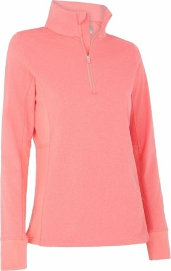 Callaway Space Dye Heather Aquapel Thermal 1/4 Zip Coral Paradise Heather XS Sweatshirt