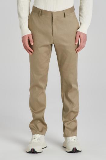 KALHOTY GANT SLIM COT/LINEN SUIT PANTS DESERT BROWN