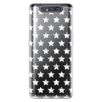 Odolné silikonové pouzdro iSaprio - Stars Pattern - white - Samsung Galaxy A80