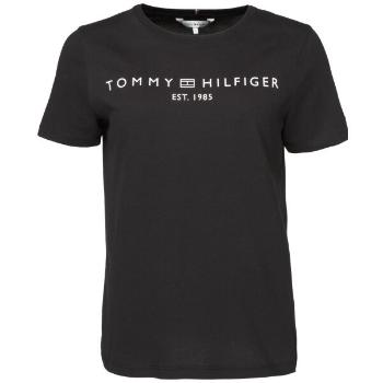 Tommy Hilfiger LOGO CREW NECK Dámské triko, černá, velikost