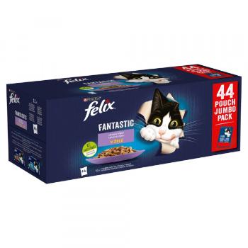 Felix Fantastic Multipack hovězí/ kuře/ losos/ tuňák v želé 44x85g