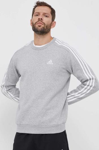 Mikina adidas pánská, šedá barva, vzorovaná, IJ6470