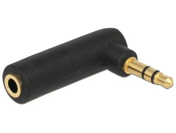 Delock audio adaptér stereo jack 3,5 mm 3 pin samec na samici pravoúhlou