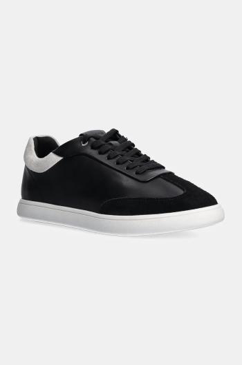 Kožené sneakers boty Calvin Klein LP CUPSOLE LACE UP LTH MIX černá barva, HW0HW02208