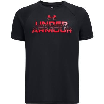 Under Armour SPLIT WORDMARK Chlapecké triko, černá, velikost