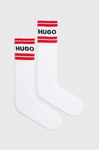 Ponožky HUGO 2-pack pánské, bílá barva, 50518610