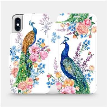 Flipové pouzdro na mobil Apple iPhone XS - MX08S Pávi (5903516026036)