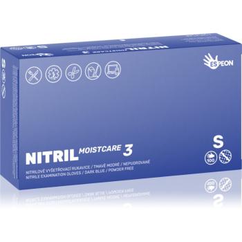 Espeon Nitril Moistcare3 Dark Blue nitrilové nepudrované rukavice s hydratačním účinkem velikost S 2x50 ks