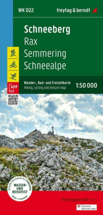 Schneeberg - Rax 1:50 000 / turistická, cyklistická a rekreační mapa