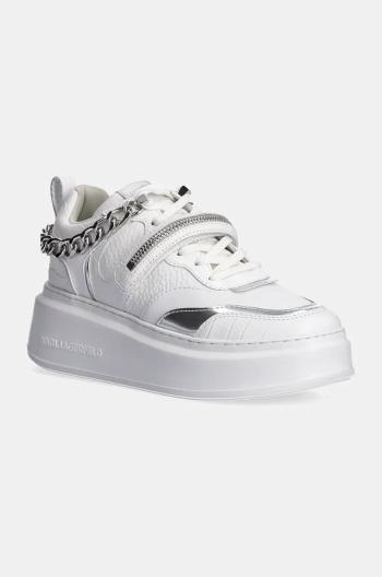 Kožené sneakers boty Karl Lagerfeld ANAKAPRI bílá barva, KL63543