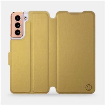 Flipové pouzdro na mobil Samsung Galaxy S21 5G v provedení  Gold&Gray s šedým vnitřkem (5903516615957)