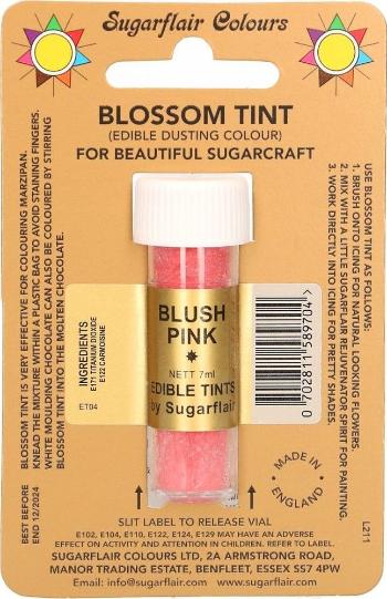 Jedlá prachová barva růžová - Blossom Tint  - 7 ml - Sugarflair Colours