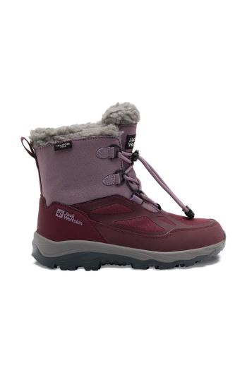 Dětské zimní boty Jack Wolfskin VOJO SHELL XT TEXAPORE MID fialová barva