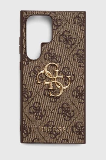 Obal na telefon Guess S24 Ultra S928 hnědá barva, GUHCS24L4GMGBR