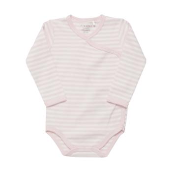 FIXONI Body s dlouhým rukávem Light Rose Stripe