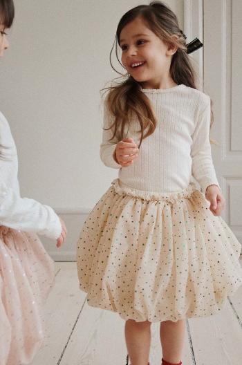 Dětská sukně Konges Sløjd FAIRY BALLOON SKIRT béžová barva, mini, áčková, KS101512