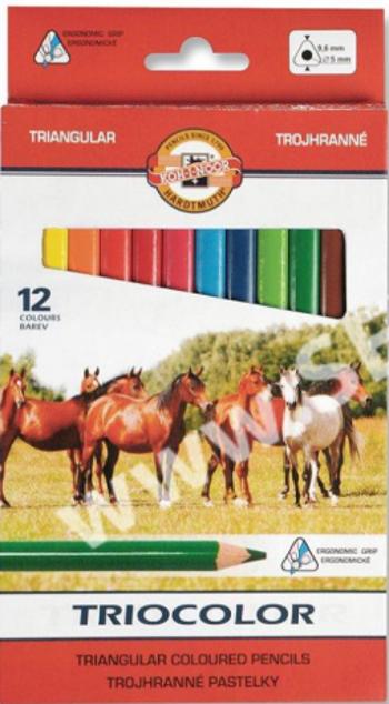 Koh-i-noor pastelky TRIOCOLOR trojhranné souprava 12 ks