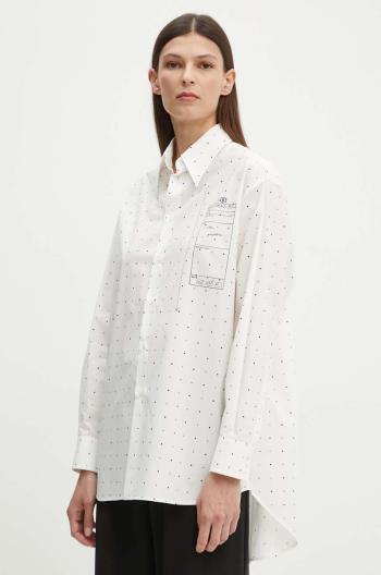 Bavlněná košile MM6 Maison Margiela bílá barva, relaxed, s klasickým límcem, S52DT0014