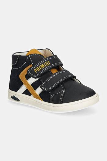 Dětské semišové sneakers boty Primigi tmavomodrá barva, PLK 69031