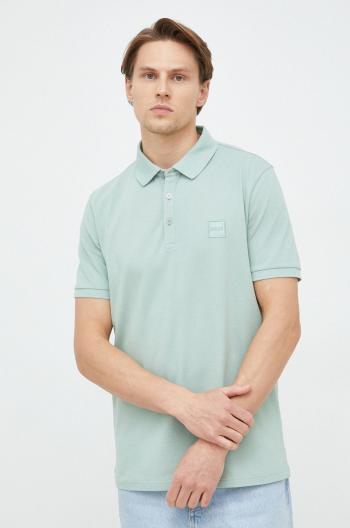 Polo tričko BOSS CASUAL zelená barva, 50472668