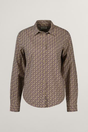 KOŠILE GANT REG MONOGRAM PRINT CTN VOILE SHIRT PANSY PURPLE