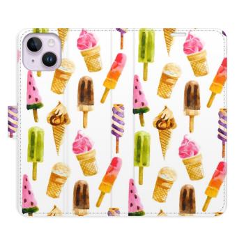 Flipové pouzdro iSaprio - Ice Cream Pattern - iPhone 14 Plus