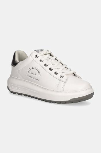 Kožené sneakers boty Karl Lagerfeld KAPRI bílá barva, KL67538