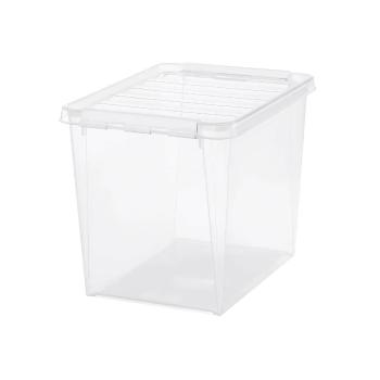 SmartStore Úložný box s bílými klipy Classic, 25 l