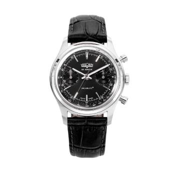 Vulcain Chronograph 70's - Black - Black Alligator