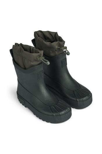 Dětské holínky Liewood Isaac Technical Rainboot černá barva, LW19230