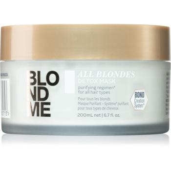 Schwarzkopf Professional Blondme All Blondes Detox detoxikační a čisticí maska pro blond a melírované vlasy 200 ml