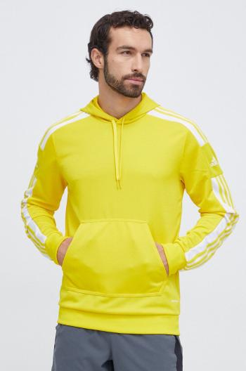 Tepláková mikina adidas Performance Squadra 21 žlutá barva, s kapucí, s aplikací, GP6438