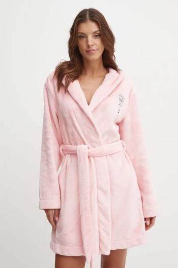 Župan Juicy Couture HOODED ROBE růžová barva, JCLRB224505