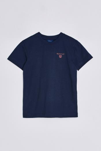 TRIČKO GANT D2. CONTRAST SHIELD T-SHIRT EVENING BLUE