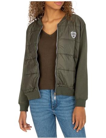 Khaki bomber mikina na zip vel. L/XL