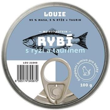 LOUIE rybí a kuřecí s rýží a taurinem 100 g (8595174345672)