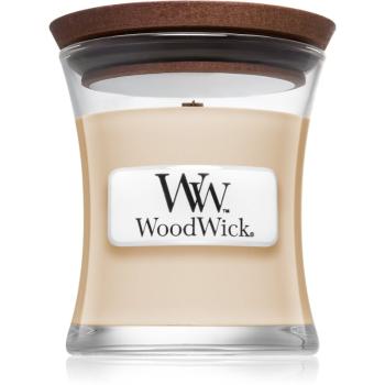 Woodwick Vanilla Bean vonná svíčka s dřevěným knotem 85 g