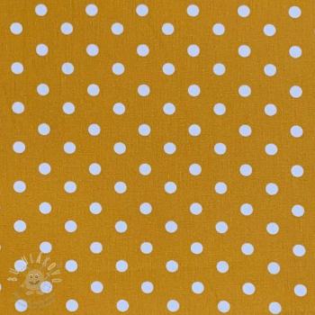 Bavlněná látka Dots ochre