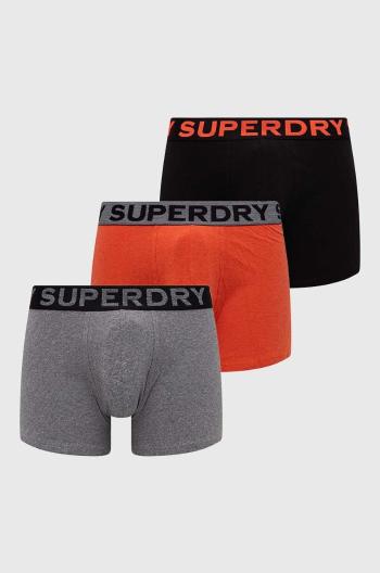 Boxerky Superdry 3-pack pánské, černá barva