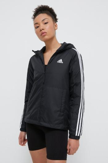 Bunda adidas dámská, černá barva, přechodná, IN3288