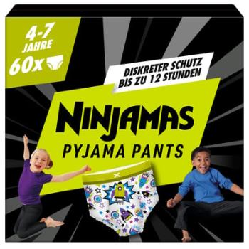 NINJAMAS Pyjama Pants Měsíční box pro chlapce, 4-7 let, 60 kusů