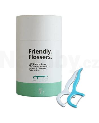 The Natural Family Co. Friendly Flossers zubní nit 45 ks