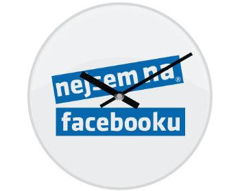 Hodiny skleněné Nejsem na facebooku