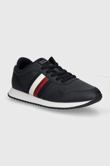 Kožené sneakers boty Tommy Hilfiger RUNNER EVO LTH MIX ESS tmavomodrá barva, FM0FM05121