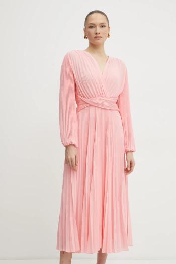 Šaty Twinset ružová farba, maxi, áčkový strih, 251TP2330