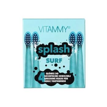 VITAMMY SPLASH, NAHRADNE NASADY NA ZUBNE KEFKY SPLASH, MODRA, 4 KS