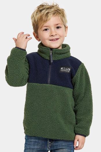 Dětská fleecová mikina Didriksons GOSIG KIDS HALFZIP zelená barva, 505536